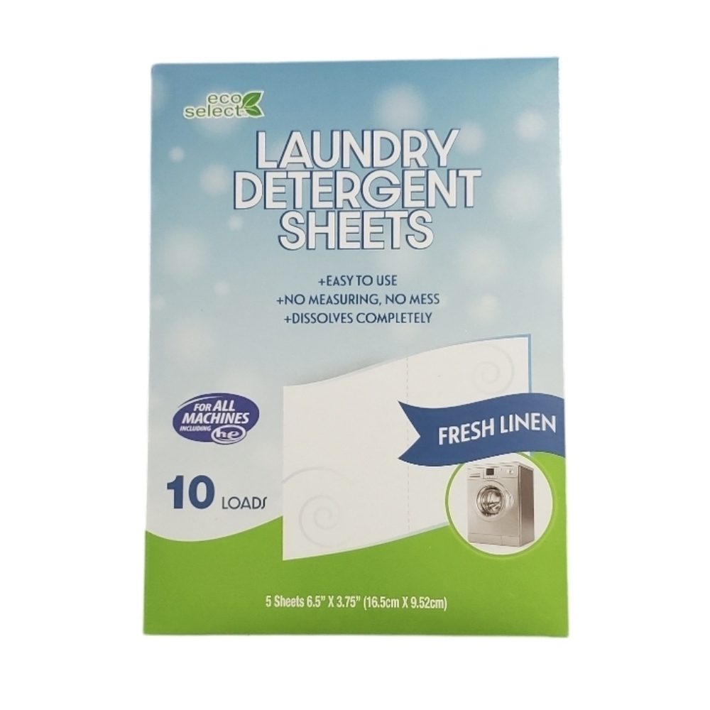 Eco Select Laundry Detergent Sheets Fresh Linen For All Machines 4 pk - Picture 2 of 3